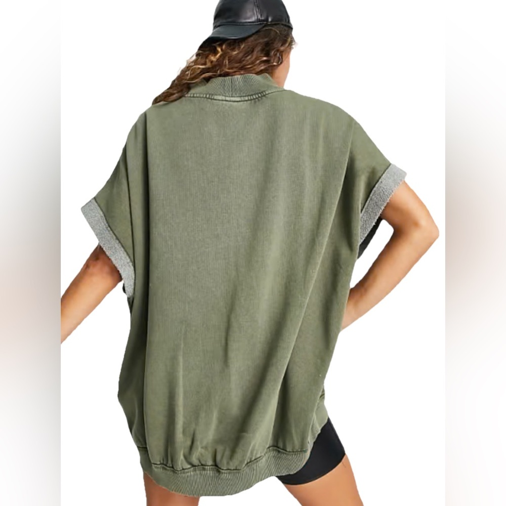 Free People Grove Pullover Green Size Med Oversized !!CHECK Measurements!! - Picture 6 of 13